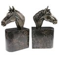 Blue Stone Designs Bluestone Designs W931-Horsehead Jadestone Bookends - Horsehead W931-Horsehead